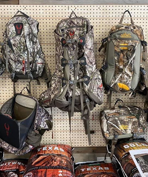 Hunting backpacks for sale at Beimert Outdoors